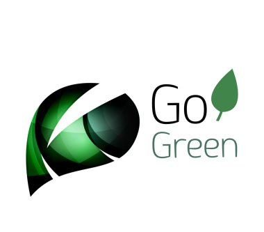 Renkli yaprak logosunu görmeniz gerekir. Geometrik soyut simgesi. Doğa ya da eko kavramı