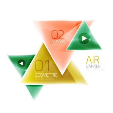 Parlak üçgen arka plan