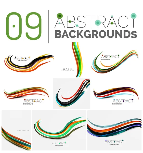 Pack of vector abstract backgrounds — Stock Vector