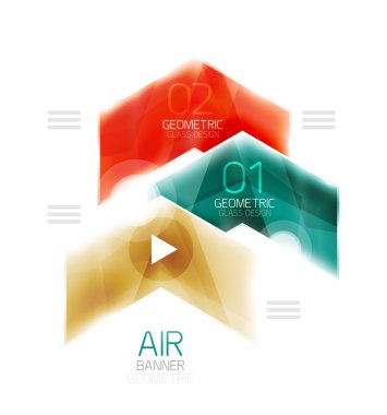 Renkli parlak ok web kutusu