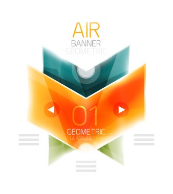 Renkli parlak ok web kutusu