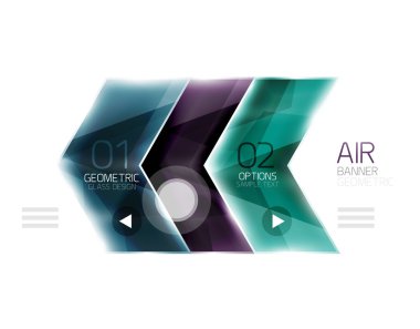 Renkli parlak ok web kutusu