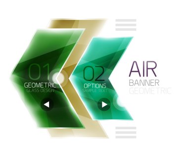 Renkli parlak ok web kutusu