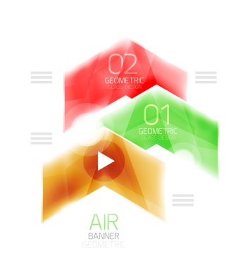 Renkli parlak ok web kutusu