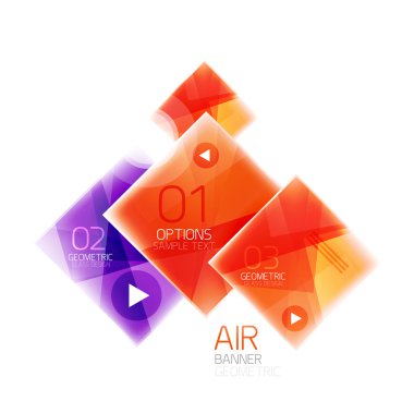 Renkli kare web kutuları topluluğu