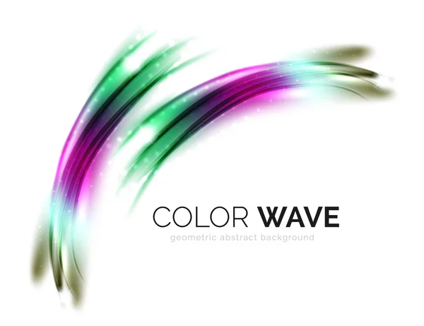 光沢のある色の波 — ストックベクタ