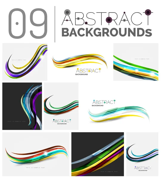 Reeks abstracte achtergronden — Stockvector