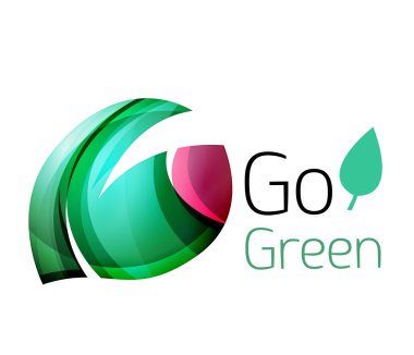 Yeşil git. Yaprak doğa kavramı