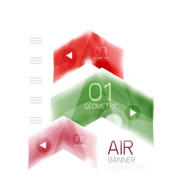 Renkli parlak ok web kutusu