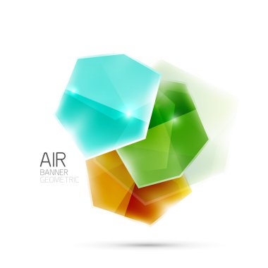 Soyut parlak renkli geometrik kompozisyon