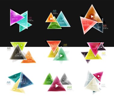 Üçgen topluluğu web kutuları - afiş, iş arka planlar, sunumlar