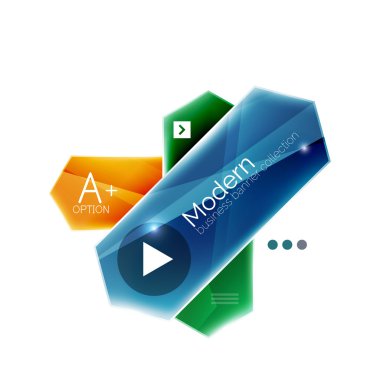 Parlak ok iş Infographic şablonları