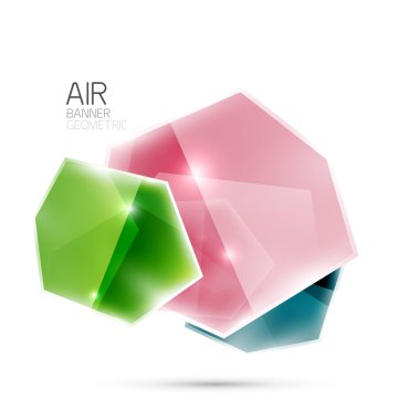 Parlak elemanları. Beyaz geometrik soyut şekilleri. Arka plan