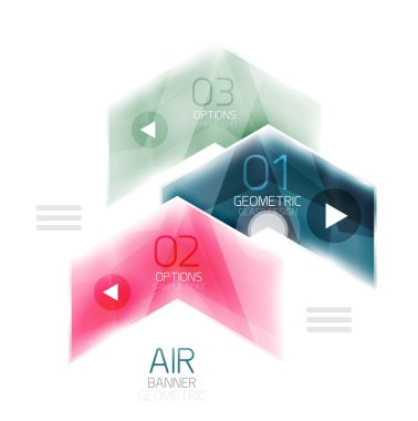 Renkli parlak ok web kutusu