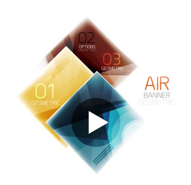 Seçeneği ile renkli geometrik kareler. Infographic arka plan