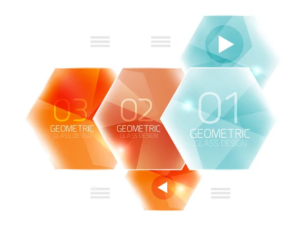 Infographies d'options hexagonales — Image vectorielle