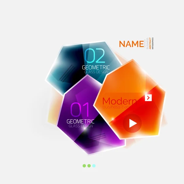 Infografica aziendale a forma geometrica — Vettoriale Stock