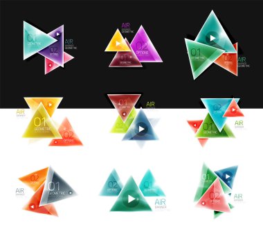 Üçgen topluluğu web kutuları - afiş, iş arka planlar, sunumlar