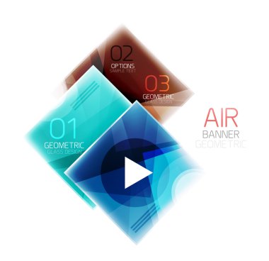 Seçeneği ile renkli geometrik kareler. Infographic arka plan