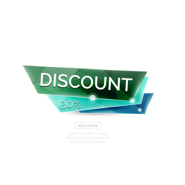 Vector geometric shape ad promo banner — Stock Vector