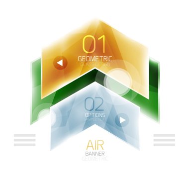 Renkli parlak ok web kutusu