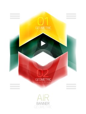 Renkli parlak ok web kutusu