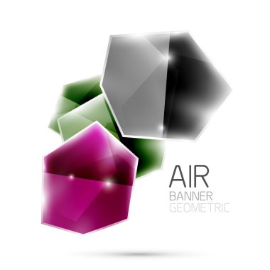 Parlak elemanları. Beyaz geometrik soyut şekilleri. Arka plan