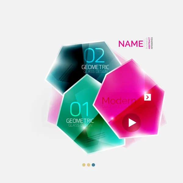 Infographie d'entreprise géométrique — Image vectorielle
