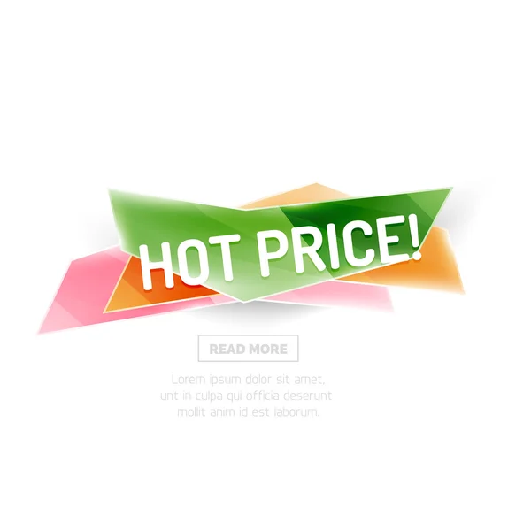 다채로운 기하학적 웹사이트 판매 태그 버튼 — 스톡 벡터