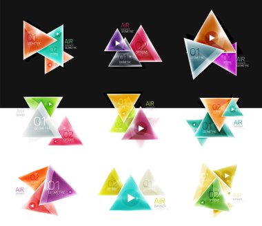 Üçgen topluluğu web kutuları - afiş, iş arka planlar, sunumlar