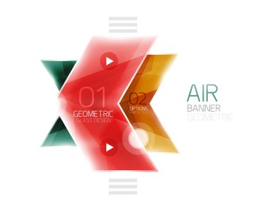 Parlak renk ok şekilleri ile seçenek Infographic ve düğme