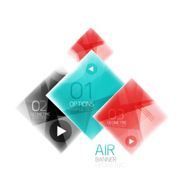 Seçeneği ile renkli geometrik kareler. Infographic arka plan