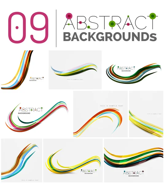 Reeks abstracte achtergronden — Stockvector