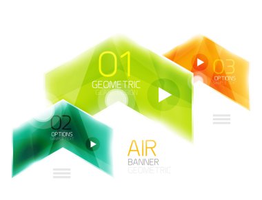 Hava hafif parlak tasarım ok. Web bilgi kutusu veya kullanıcı arabirimi menü öğesi