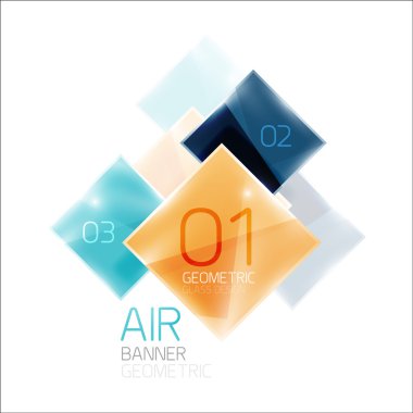 Örnek metin ile çok renkli kareler