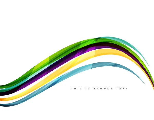 Rainbow färg linjer på vitt. Neutralt wave element — Stock vektor