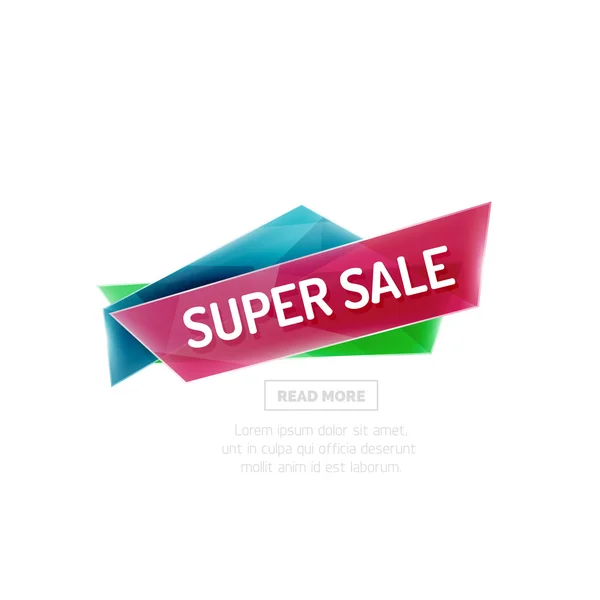 Colorful geometric website sale tag button — Stock Vector