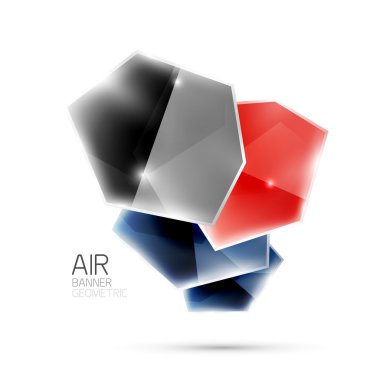 Parlak elemanları. Beyaz geometrik soyut şekilleri. Arka plan