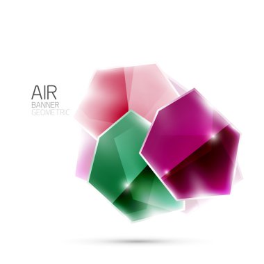 Parlak elemanları. Beyaz geometrik soyut şekilleri. Arka plan