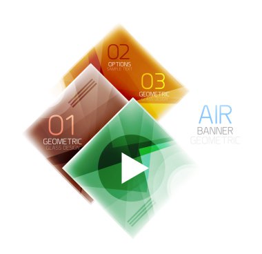 Parlak renkli kareler