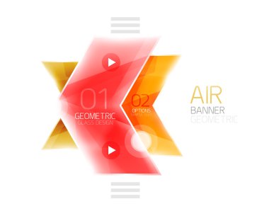 Parlak renk ok şekilleri ile seçenek Infographic ve düğme