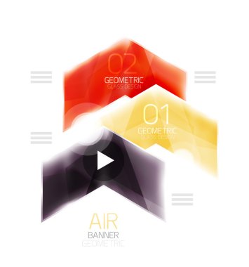 Renkli parlak ok web kutusu