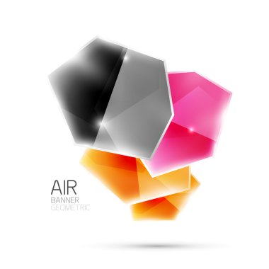 Parlak elemanları. Beyaz geometrik soyut şekilleri. Arka plan