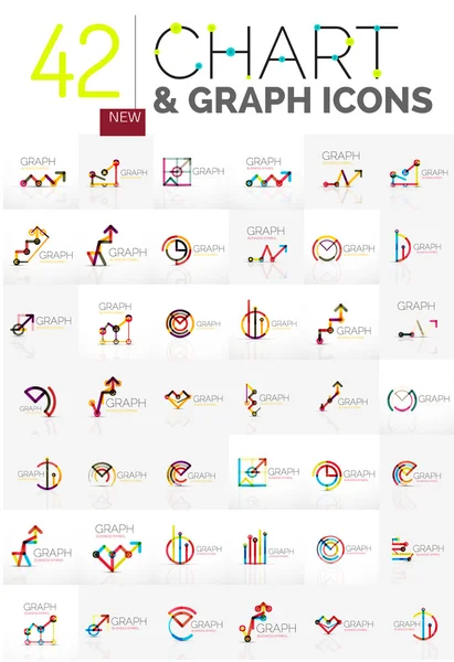 Colección de logotipos gráficos — Vector de stock