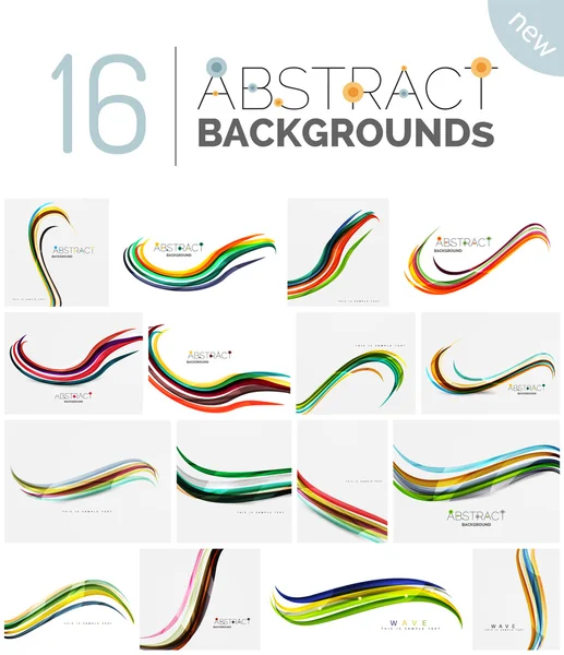 Pack de fondos abstractos vectoriales — Vector de stock