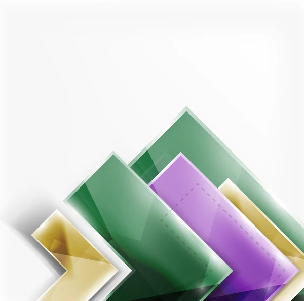 Formas de seta brilhantes coloridas. Contexto abstrato — Vetor de Stock
