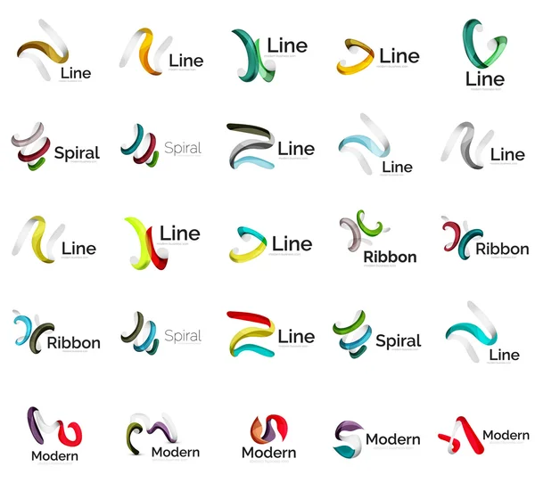 Set von abstrakten Logosymbolen — Stockvektor