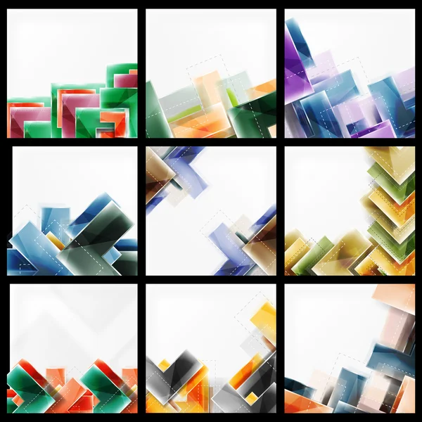 Set pijl abstracte geometrische achtergronden — Stockvector