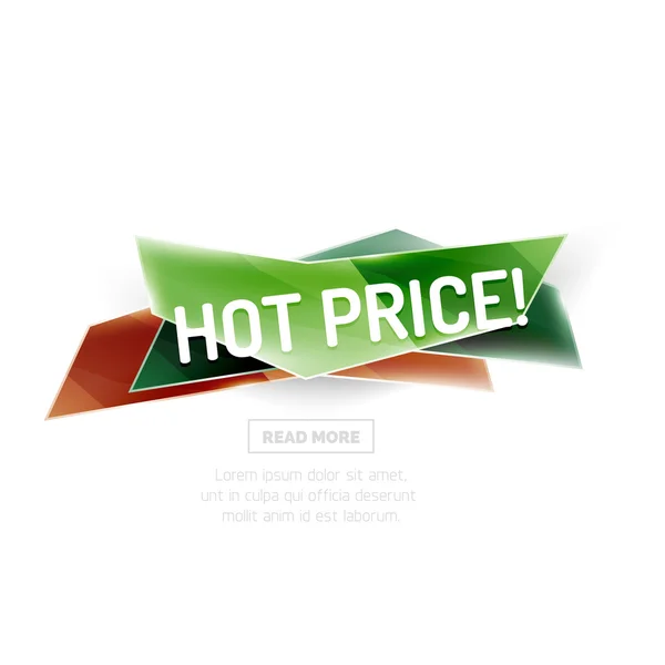 다채로운 기하학적 웹사이트 판매 태그 버튼 — 스톡 벡터