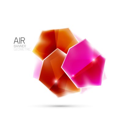 Soyut parlak renkli geometrik kompozisyon